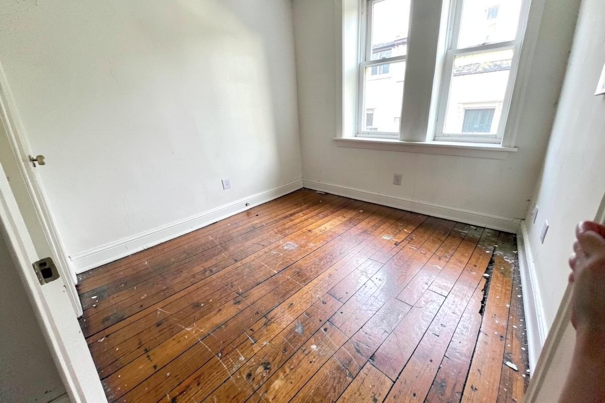 Timber Floor Sand & Polish — before